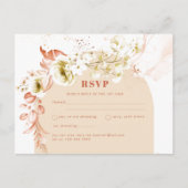 Seasons Fall Earthen Mix Boho Floral Wedding Postkarte (Vorderseite)