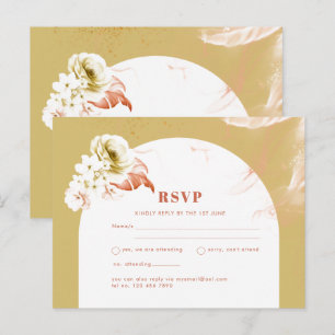 Seasons Fall Earthen Mix Boho Floral Wedding Postkarte