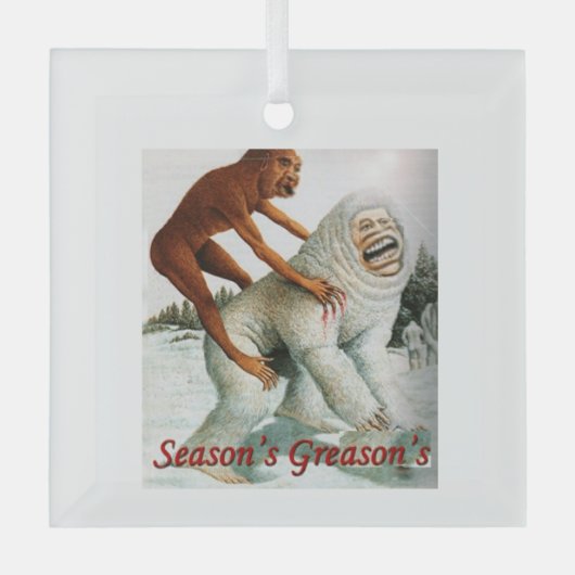 Seasons Ggründe Meme Ornament Aus Glas (Vorderseite)