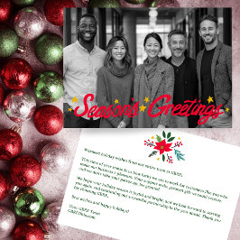 SEASONS GREETINGS Business CUSTOM PHOTO  Feiertagskarte