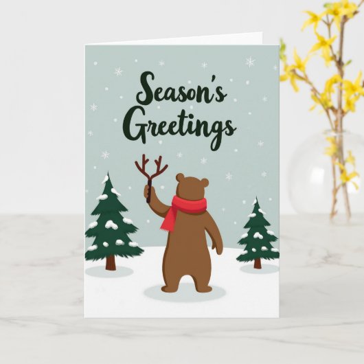 Seasons Greetings Card Karte (Gelbe Blume)