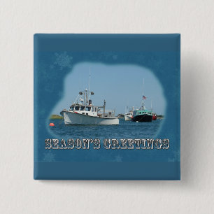 Season's Greetings - Chatham Harbor Boats Button