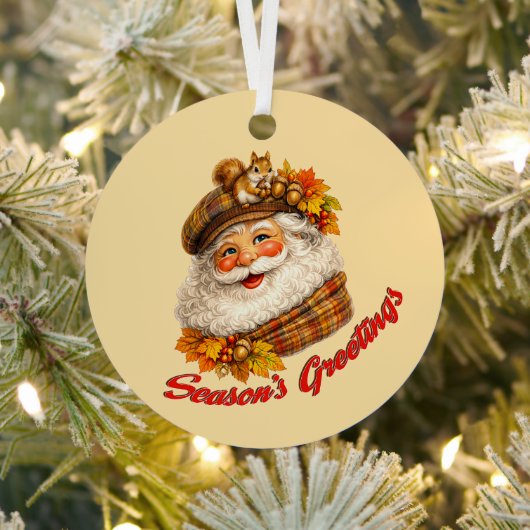Season's Greetings - Fall Santa Ornament Aus Metall (InSitu)