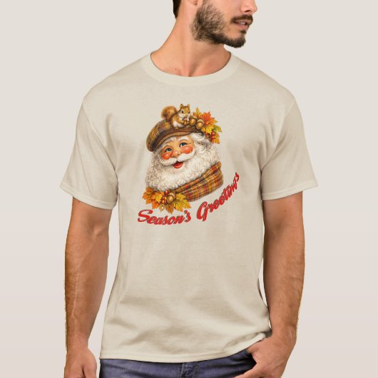 Season's Greetings - Fall Santa T-Shirt (Vorderseite)