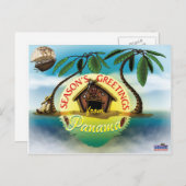 Season's Greetings from Panama Feiertagspostkarte (Vorne/Hinten)