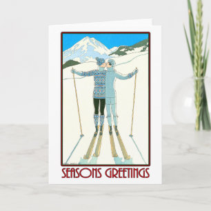 Seasons Greetings - George Barbier - 1925 Feiertagskarte