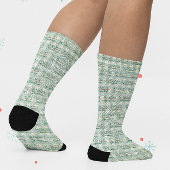 Season's Greetings Gingham Christmas Socken