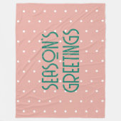Season's Greetings Polka Dot  Fleecedecke (Vorderseite)