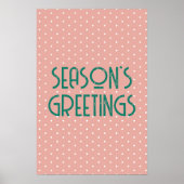 Season's Greetings Polka Dot Poster (Vorne)