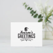 Season's Greetings Postkarte (Stehend Vorderseite)