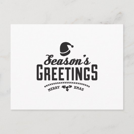 Season's Greetings Postkarte (Vorderseite)