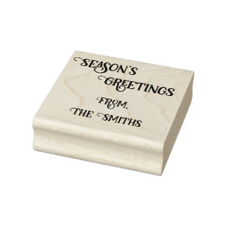 Season's Greetings Rubber Stamp Gummistempel