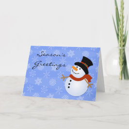 Season's Greetings Snowman Blizzard Holiday Cards Feiertagskarte