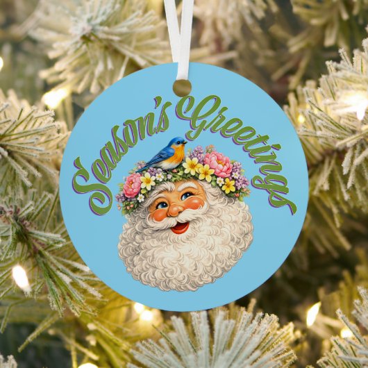 Season's Greetings - Spring Santa Ornament Aus Metall (InSitu)