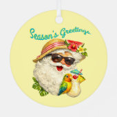 Season's Greetings - Summer Santa Ornament Aus Metall (Rückseite)
