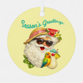 Season's Greetings - Summer Santa Ornament Aus Metall (Vorderseite)