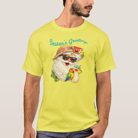 Season's Greetings - Summer Santa T-Shirt (Vorderseite)