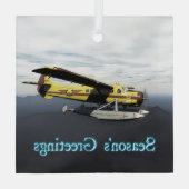 Season's Greetings - von Havilland DH3-C Otter Ornament Aus Glas (Rückseite)