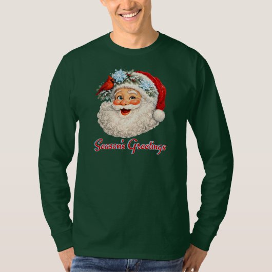 Season's Greetings - Winter Santa T-Shirt (Vorderseite)