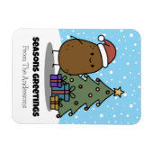 Seasons Greetings With A Potato Magnet (Horizontal)