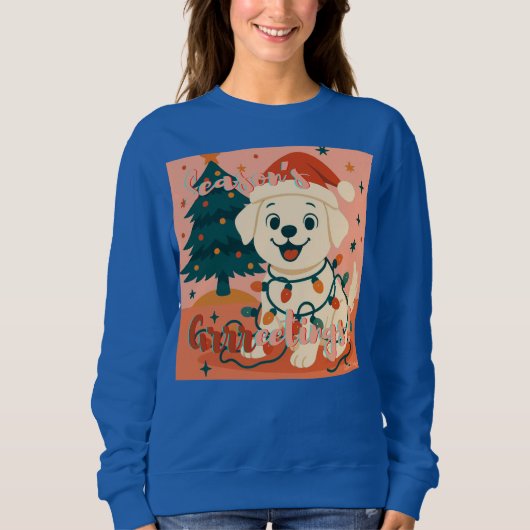 Season's Grrreetings! Funny Santa Dog Sweatshirt (Vorderseite)