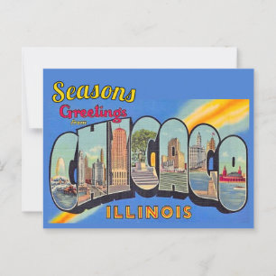 Seasons Gruß aus Chicago Postkarte