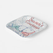 "Seasons Gruß-Eisbären" Pappteller (Gewinkelt)