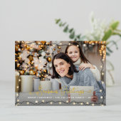 Seasons Gruß Weihnachtsbeleuchtung Folien Feiertagskarte (Stehend vorne)