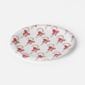 Seasons grüßt Weihnachten Weihnachten mit Kerzensc Pappteller (Schrägansicht)