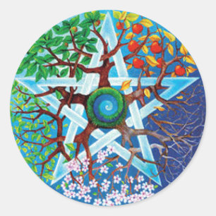 Seasons Pentagramm Sticker
