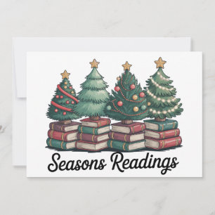 Seasons Readings Christmas Books Club Vintag Feiertagskarte