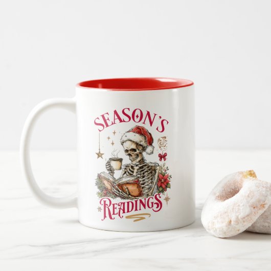 Season's Readings Zweifarbige Tasse (Mit Donut)