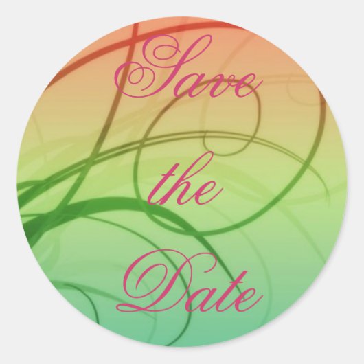 Seasons Save the Date Sticker (Vorderseite)