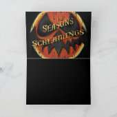 Seasons Screamings Halloween Pumpkin Karte (Innenseite)