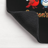 Season's Tweetings Funny Christmas Birdwatcher Squ Mousepad (Ecke)