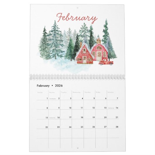 Seasons Watercolor 2026 Calendar | Artistic Nature Kalender (Feb 2026)