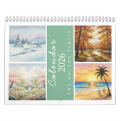 Seasons Watercolor 2026 Calendar | Artistic Nature Kalender (Titelbild)
