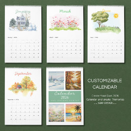 Seasons Watercolor 2026 Calendar | Artistic Nature Kalender