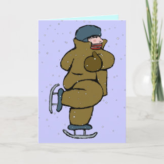 "Seasons Wishes - Skater" Card Feiertagskarte
