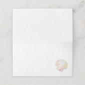 Seastar Aquarellkunst Rosa Gast Platzkarte (Außenseite Aufgefaltet)