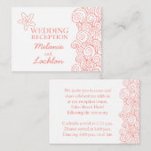 Seastar Korallen & Weiße Hochzeitsnacht Karte (Vorne/Hinten)