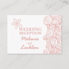 Seastar Korallen & Weiße Hochzeitsnacht Karte