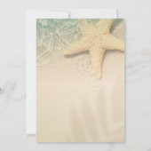 Seastar Sand Beach Wedding Einladung (Rückseite)