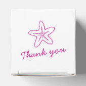 Seastar-Schwenk, rosa, weiße Gastgeschenk Hochzeit Geschenkschachtel (Oben)