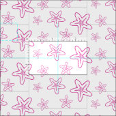 Seastar Seesterne zeichne rosa, weiße Stoffe (Kachel)