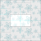 Seastar Seesterne zeichnend Aqua-Blue-Stoff Stoff (Kachel)