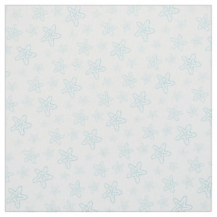 Seastar Starfish, die blaues weißes Gewebe des Stoff