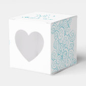 Seastar Swirl Aqua White Gastgeschenk Hochzeit Box Geschenkschachtel (Vorderseite)
