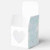 Seastar Swirl Aqua White Gastgeschenk Hochzeit Box Geschenkschachtel (Geöffnet)