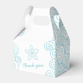 Seastar Swirl Aqua White Gastgeschenk Hochzeit Gab Geschenkschachtel